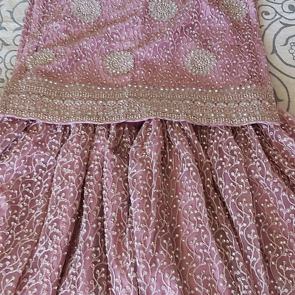 Sharara Set In Blush Pink colour - Picture 1 of 6